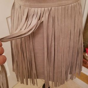 BB Dakota Skirts - BB Dakota Faux Suede Fringe Skirt BB Dakota Skirts - BB Dakota Faux Suede Fringe Skirt